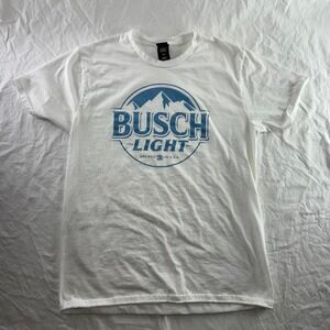Busch Light Women's White T-Shirt Sz L